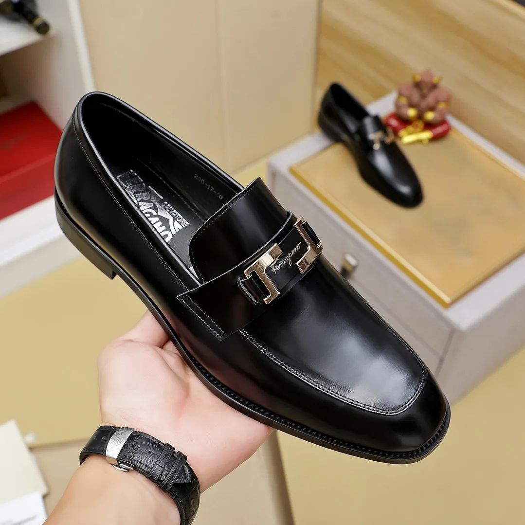 Men's shoes💰460🕷🕷[Ferragamo] Ferragamo's top men's business leather shoes💯Original copy of the official website, the upper is made of imported official website 1:1 material🍁Italian imported cowhide🇮🇹Imported cowhide lining. It’s definitely not made with ordinary craftsmanship, it’s the model used by celebrities! The factory’s craftsmanship is designed to create the most perfect shoes for trendy men! Colors available! Code number 38-44 (45.46 customized)......